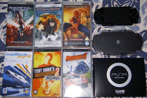 PSP pack - A pack of movies and games with a psp