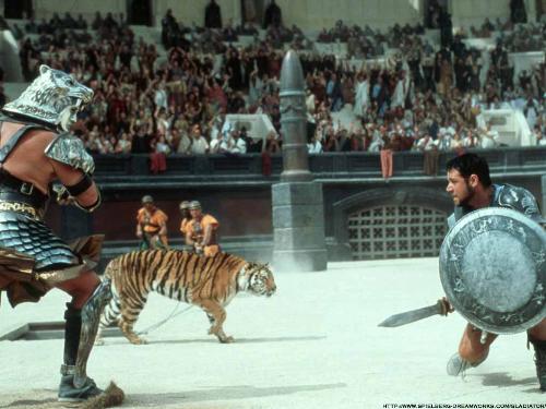 gladiator - The gladiatorial games were originally established by the Etruscans, but were later adopted by the Romans as a means of entertainment. The Etruscans believed that when an important man died, his spirit needed a blood sacrifice to survive in the after life (Nardo, Games of 21).  The first recorded gladiatorial combats took place in Rome in 264 BC, at the start of the First Punic War against Carthage. Decimus Junius Brutus Scaeva staged it in honour of his dead father. It was held between three pairs of slaves, and held in the Forum Boarium. The ceremony was called a munus or “duty paid to a dead ancestor by his descendants, with the intention of keeping alive his memory” (Baker, Gladiator 10). These were held for notable people and were repeated every one to five years after the person’s death.  Conspicuously, the Forum Boarium dates unambiguously to the earliest, Etruscan layers of Roman architecture. That is, the resurgence of Etruscan gladiatorial combats in 264 BCE occurred in an ancient Etruscan building.