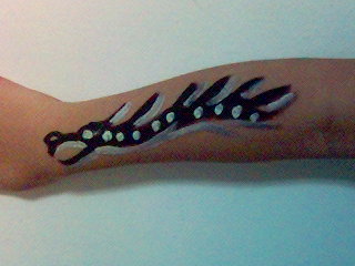 tatoo - this is a temporary tatoo painted on my son's arm.
