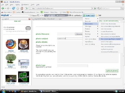 screenshot - screen shot of the mylot toolbar