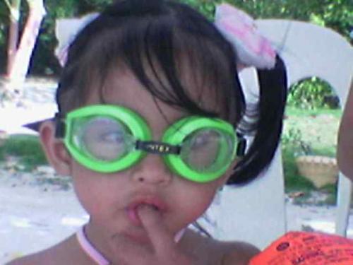 At the beach - My niece b4 a swim.