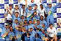 indian cricket team - This is the photo of triumphant indian team...!!!! hope dis continues now in the world cup also........