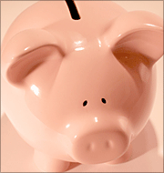Saving for a rainy day. - Piggy bank pic, nothing special.