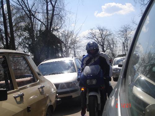 riding my bike - i was on my way to the zoo