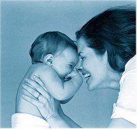 A Photo of mother and child - A Mother's role is very important to any person in this world.
