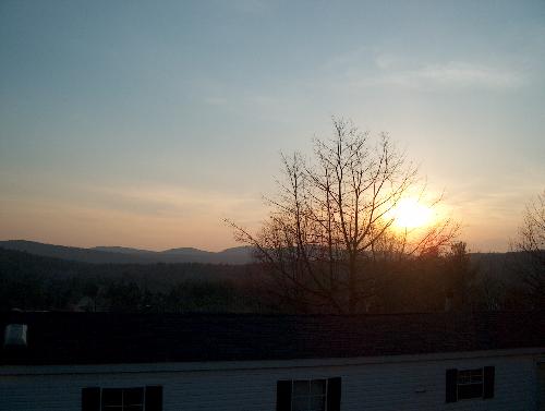 Sunset - This is the view from my deck, in Meredith, New Hampshire.