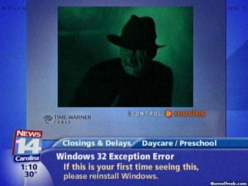 joke - If This Is the first time you are seeing this than please reinstall windows