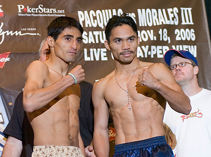 morales vs. pacman - the picture tells it all!,morales looks better,but pacman fights better!