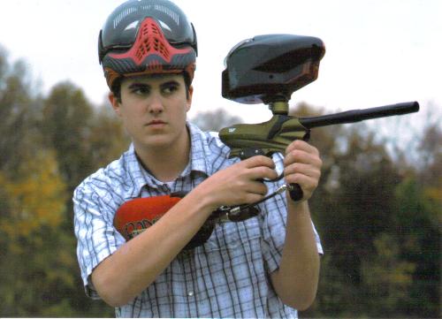 me paintballing - this is a picture of me at one of my paintball photo shoots. i am using a 06 proto matrix with a halo and 68/4500 carbon tank.