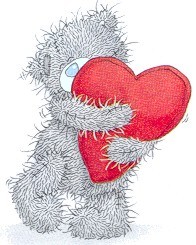 valentine&#039;s surprise - Bear hugging heart
