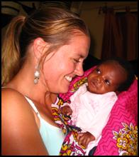 Teisa & Lourdes - This is a picture of Teisa a missionary in Mozambique, holding Lourdes a baby who recently passed away. This precious little girl brought joy to many in her short life. She was a true reflection of God's love.