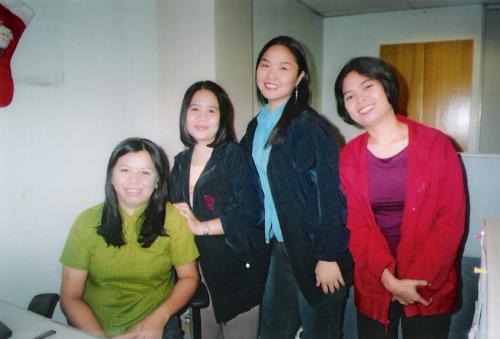 My colleagues - Me, Elna, Shiela & Cata