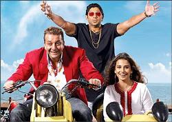 Lageraho Munnabhai - Poster of Hindi Movie Lageraho Munnabhai, The movie is filled with full of fun to teach many lessons to live a better life....