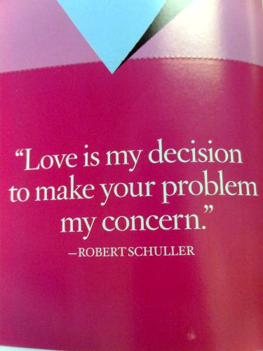 Love is - snapshot of a quote about love from a magazine.