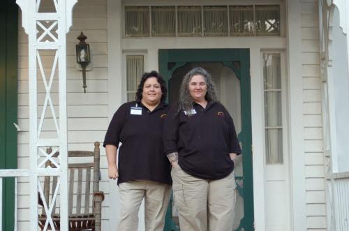 me and my best friend michelle - on site for a paranormal investigation. We've bonded fast and found out our hubbies are related,like 3rd cousins. I am blessed to have her in my life,and I love her so much!