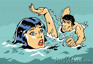 drowning girl - helping the drowning girl