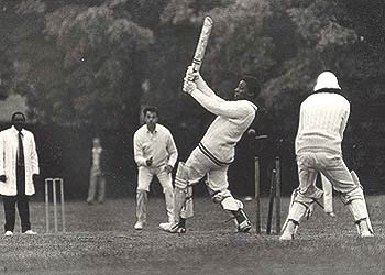 cricket in old days - cricket being played