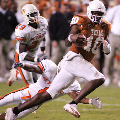 Vince Young - Classic picture of Vince Young in his Texas days.