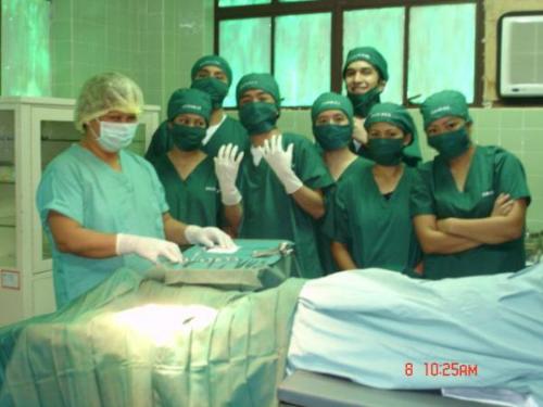 or - my bad classmate took this shot while the anesthesia was being given