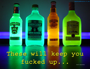 bottles - smirnoff,bacardi