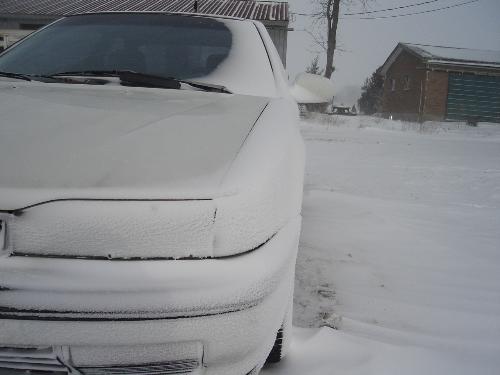 1991 Accord EX-R  - A view form the front after some wind and snow.