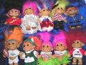 Troll Dolls - Dressed up troll dolls