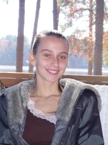my beautiful step daughter - taken on thanksgiving at the lake house. She is about 5 weeks preggers,I love her very much