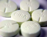 Ciba Brand Ritalin - 20 mgs per dose, commonly prescribed for ADD, ADHD and adult ADD.
