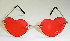 heart-shapped red sun glasses - heart-shapped red sunglasses
