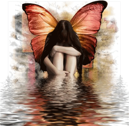 butterfly lady - moving waters and a butterfly lady is on the pic
