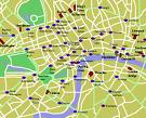travel map - a picture of a travel map with routes