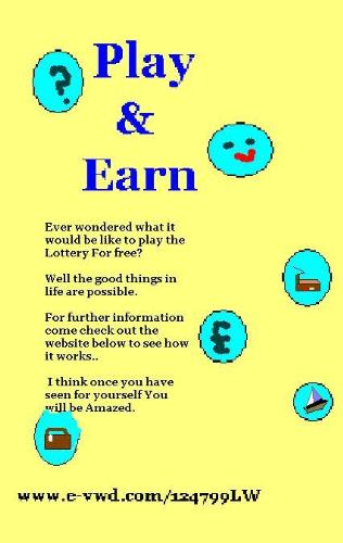 Play and Earn - Poster designed by myself