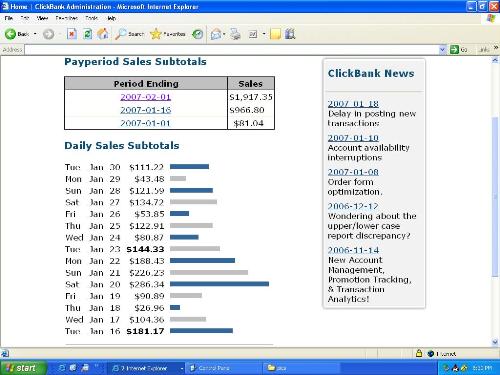 A screenshot of my earnings for most of january - This is my earnings as of halfway through january 30th. As you can see I have made thousands of dollars on this site and this is my first month! Email me at wyattchaz@myway.com if you would like more info.
