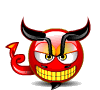 Devil face - Smiling devil happy face