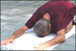 osho - Raise both your hands towards the sky, palms uppermost, head up, just feeling existence flow in you. As the energy flows down your arms you will feel a gentle tremor - be like a leaf in a breeze, trembling. Allow it, help it. Then let your whole body vibrate with energy, and just let whatever happens happen.