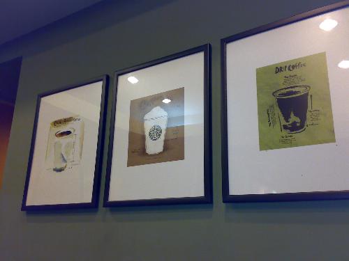Starbucks Pictures - Paintings/pictures displayed inside Starbucks