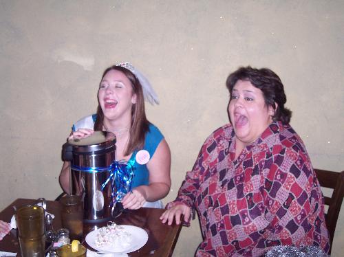laughing at a joke at the bridal shower - girls just wanna have fun and fun we did have