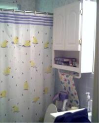My Duckie Bathroom - rubber duckie shower curtain