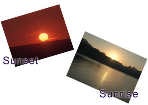 sunrise and Sunset - THe picture of sun rising and sun setting sunrise and Sunset - THe picture of sun rising and sun setting