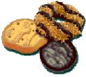 Girl Scout Cookies - three different kinds of girl scout cookies