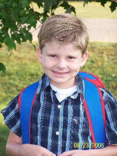First day of school - Here is my son Brandon
