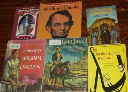 Picture of kid books - Picture of kid books about Abraham Lincoln, some older & some newer.