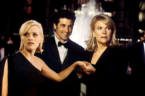 Sweet Home Alabama - A still from the scene where Melanie's (Witherspoon) new fiance Andrew's (Dempsey) mother Kate(Bergan) finds out they just got engaged and announces it to the world.