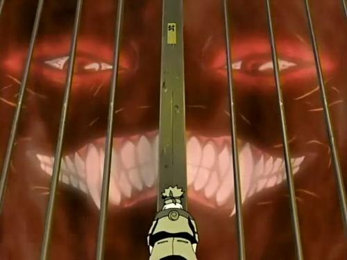 kyuubi - naruto faces the kyuubi fot the first time.