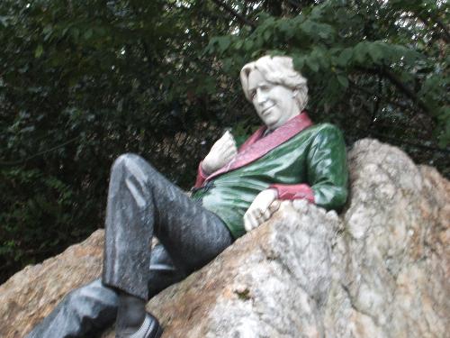 Oscar Wilde monument, Dublin - The Oscar Wilde monument in Dublin, Ireland. A corner of the park is reserved for this playful statue of the great man.