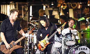 Metallica - The band performing live in Argentina.