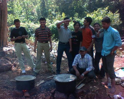 khandadhar - my frnds n me on mt b'day at khandadhar