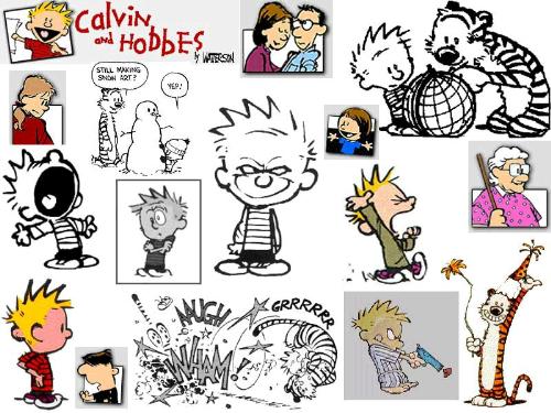 Calvin and Hobbes - This is a variety of pictures of Calvin and Hobbes.