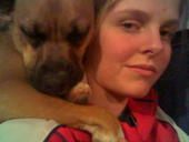 Angel - The true love of my life. My boxer puppy, Angel. Oh and me.