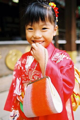 Japan - A girl wearing a typical clothes.